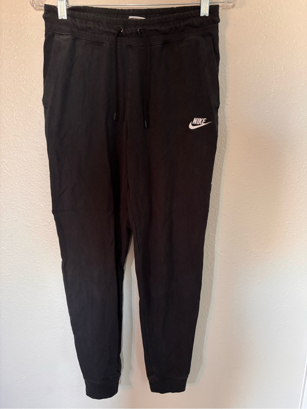 Nike Black Womens Logo Sweatpants with Drawstring